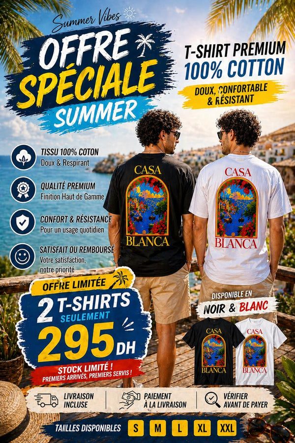 Casa Blanca – Le T-shirt Premium de l'Été
